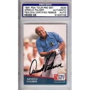Arnold Palmer Autographed 1991 Pro Set Card PSA/DNA Slabbed #81925728 