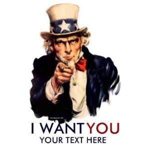  Uncle Sam I Want You Personalized Poster
