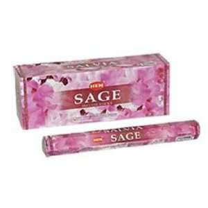  Sage   Hem Incense Sticks 20 Stick Hexagon Box
