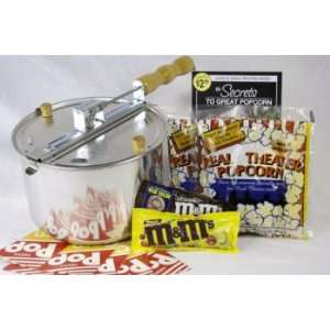  Whirley Pop MovieTime Popcorn Popper Gift Set Kitchen 