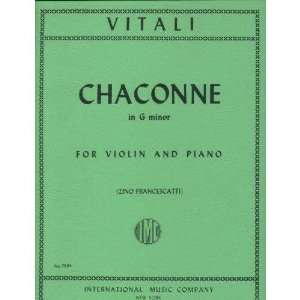  Vitali   Chaconne in G For Violin & Piano Published by 