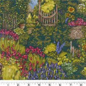  45 Wide Garden Gate Fabric By The Yard Arts, Crafts 