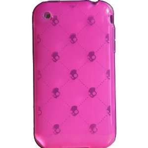   Silicone Skully Vuitton Case for iPhone 3G/3GS   Pink Electronics