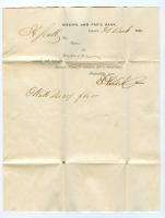 1840 Albany NY Stampless Cover Mechanics & Farmers Bank  