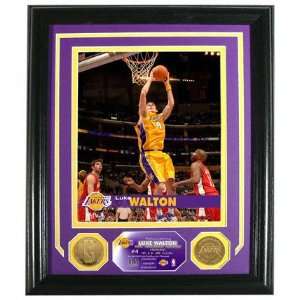  Luke Walton Los Angeles Lakers Photo Mint with Two 24KT 