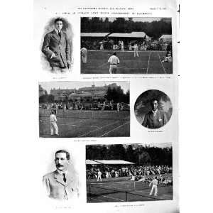  1901 England Tennis Eastbourne Hillyard Smith Doherty 