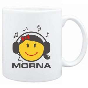  Mug White  Morna   female smiley  Music Sports 
