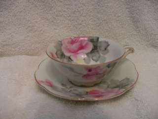 Ugasco China Teacup and Saucer Tea Set Occupied Japan Floral Design 