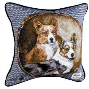  Welsh Corgi Dog Animal Decorative Throw Pillow 17 x 17 
