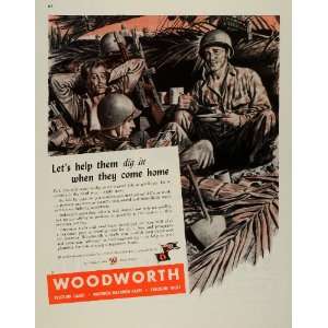  1945 Ad Woodworth Precision Tools Machinery WWII War 