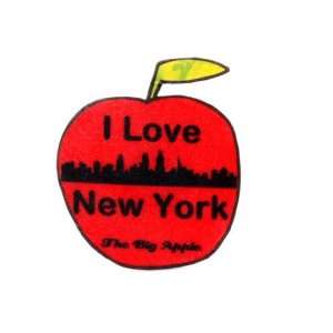   Sour Cherry Silver plated base Love New York Big Apple Ring Jewelry