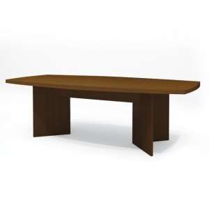 BESTAR boat shaped conference table with 1 3/4 melamine top in Cognac 