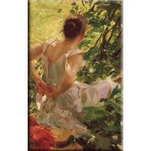   dressing 19x30 Streched Canvas Art by Zorn, Anders