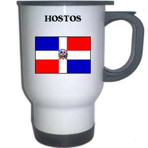  Dominican Republic   HOSTOS White Stainless Steel Mug 