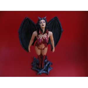  Ted Suluepe Sexy Demon Devil Lady in Red Lady Sculpture 