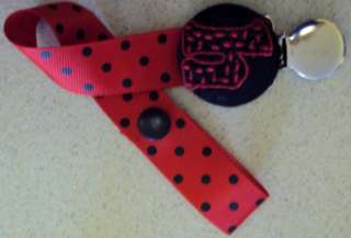 Personalized MONOGRAM Pacifier Holder / Clip  