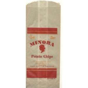  3 Vintage Minora Potato Chip Bags 1930s 