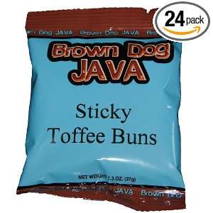 Brown Dog Java Sticky Toffee Buns, 1.3 Ounce (Pack of 24)  