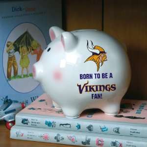  Pack of 3 NFL Born To Be A Vikings Fan Piggy Banks