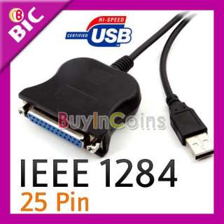 USB to 25 Pin Parallel IEEE 1284 Printer Adapter Cable  