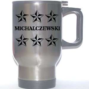 Personal Name Gift   MICHALCZEWSKI Stainless Steel Mug (black design 