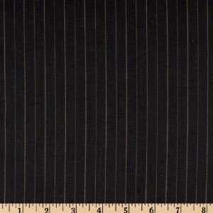  58 Wide Worsted Wool Suiting Black/Cream Fabric By The 