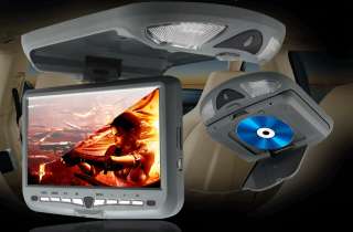   Flip Down Overhead Car DVD Player Roof Mount+Free Game Handles  