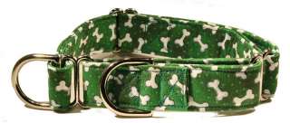Green Bones Martingale Pet Dog Collar  