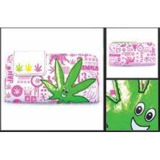 Twiztid ICP Wallet   Glitter Green Weed Pot Leaf Logo Hinge Wallet