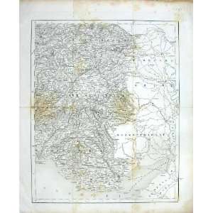   C1880 Antique Map Brecknokshire Merthyr Cardiff Wales