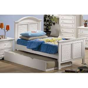  MERLING YOUTH BEDROOM SET FULL SIZE MATTE WHITE 5 PIECE 