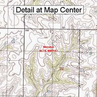  USGS Topographic Quadrangle Map   Mendon, Illinois (Folded 