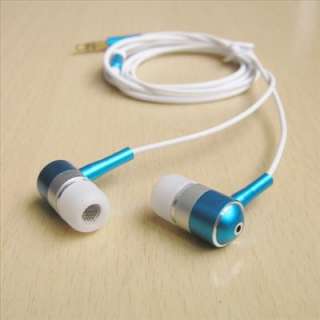 IN EAR Blue 3.5mm Earphone Headphone Headset for  mp4 ipod itouch 