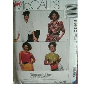  MISSES BLOUSES AND TANK TOP SIZE 14 16 18 EASY MCCALLS 