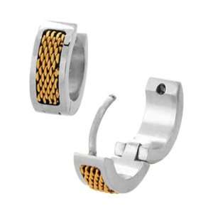  Inox Jewelry 316 Stainless Steel pvd Gold Tone Mesh Bar 