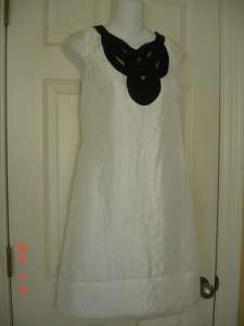 MAGGY LONDON WHITE AND BLACK SHIFT DRESS SZ 10  