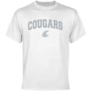   Washington State Cougars White Mascot Arch T shirt