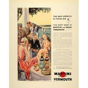 1934 Ad Martini Rossi Vermouth W.A. Taylor Party Liquor   Original 