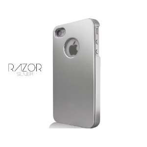  iPhone 4S / 4 Novoskins Razor Metallic Silver Ultra Thin 
