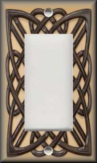 Light Switch Plate Cover   Image Of Celtic Knot   Brown  