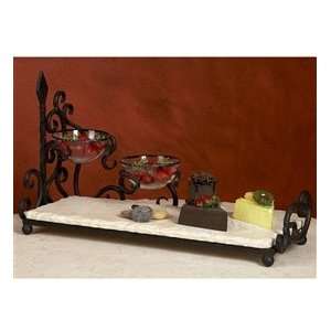    Wrought Iron Siena 2 Bowl Server with Bowls