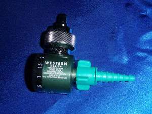 Western QuickClick Flowmeter Regulator 0 15 LPM CO2 & O2  