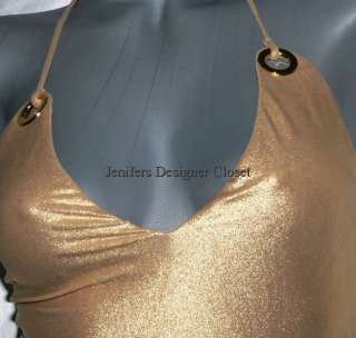 NWT RALPH LAUREN Purple Label Gold bikini swimsuit 8  