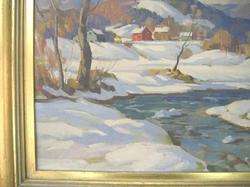 Randolph Coats winter painting oil/board 1891 1957 ind.  