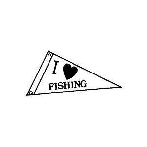  Taylor Nylon I Love Fishing Pennants Flag 10 x 16 TAY330 