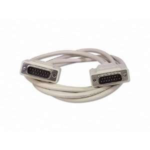    6 Foot DB15 15 Pin Serial Port Cable Male / Male Electronics