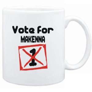  Mug White  Vote for Makenna  Female Names Sports 