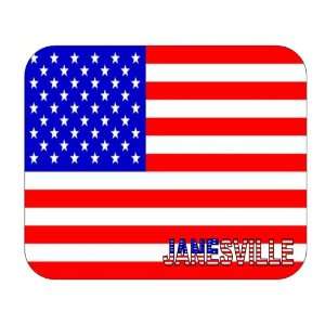  US Flag   Janesville, Wisconsin (WI) Mouse Pad Everything 