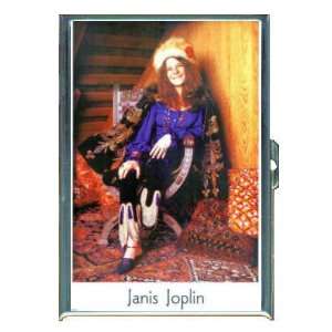 JANIS JOPLIN FURRY HAT 2 ID Holder, Cigarette Case or Wallet MADE IN 