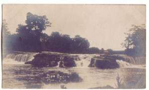 Peru, IN Indiana 1905 RPPC Postcard Pipe Creek Waterfall  